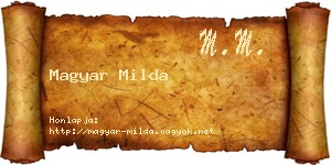 Magyar Milda névjegykártya